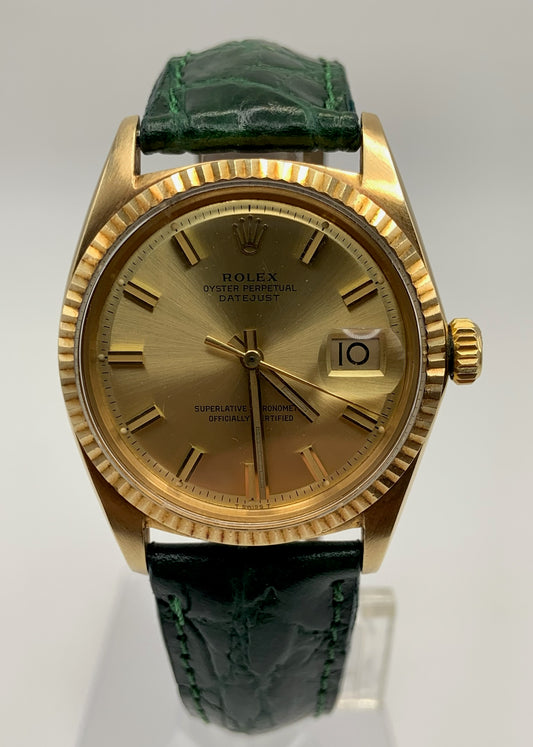 Rolex Datejust Vintage with Champaign “Wide Boy” Dial